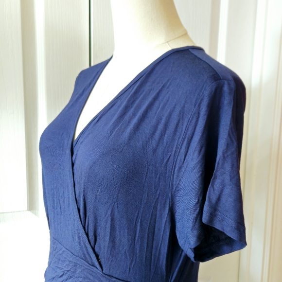 PP Young Casual Flutter V-Neck Solid A Line Dress with Pockets Size L - Picture 6 of 11